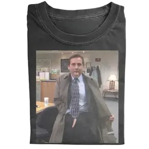Michael Scott Vintage Graphic T-Shirt: Funny Prison Mike The Office Meme Tee for Iconic Sitcom Fans – Retro Comedy Series Unisex Crew Neck, Pigment Dyed Comfort Colors Heavyweight Relaxed Fit, Soft Faded Cotton Aesthetic for Everyday Streetwear