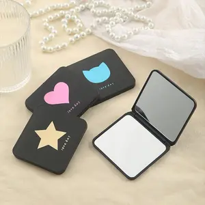 Portable Dual-Sided Folding Makeup Mirror, High-Definition Non-Magnetic, Cute Pattern Pocket Mirror, Travel Hand Mirror, Travel Essential, Beauty Tips