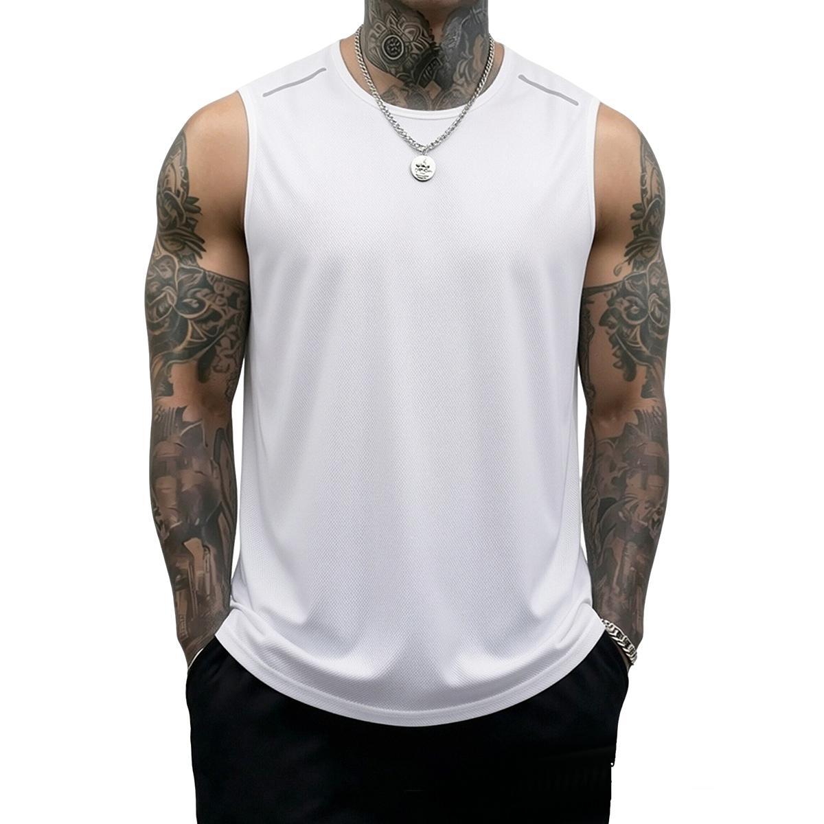 Men's Solid Color Tank Top - Stylish, Breathable, Comfortable Fast-Dry Tank Top for Sports Fitness, Casual Summer Men's Clothing, Undershirt
