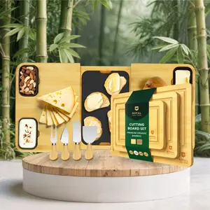 [17] Cheese Board Slate Plate Set & Cutting Board Set of 3