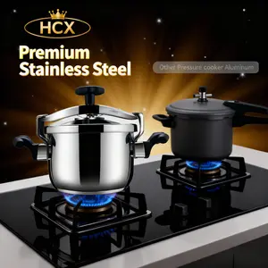 HCX 4L Explosion-Proof Pressure Cooker 20cm Stainless Steel Safe for Beginners & Small Families Easy Clean Dishwasher Safe Fits All Stoves - Cookware