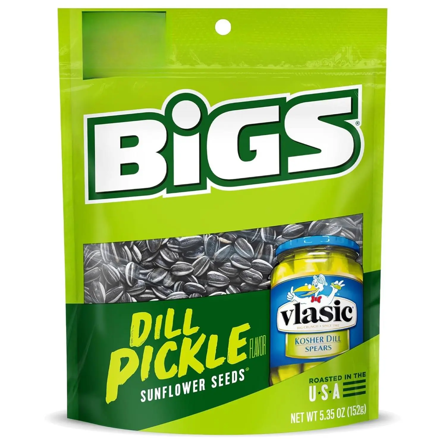 BIGS Vlasic Dill Pickle Sunflower Seeds (5.35 oz) Roasted Snack