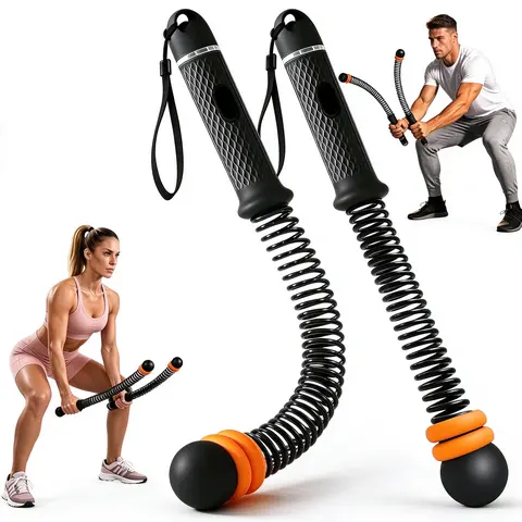 Unisex Weighted Ropeless Battle Rope - Portable Workout Equipment with Quiet Design, Adjustable Weights for Women’s Home Gym Indoor/Outdoor Exercise
