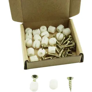 20 count Plastic Dowel Inserts and Mounting Screws for Hinges
