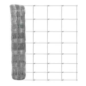 Garvee 4x328FT Cattle Farm Fence, 12-Gauge Steel Construction,  Durable Woven Wire Fencing with Hinge Knot for Cattle,  Versatile Multi-Animal Containment Solution ,for Cattle, Goats & Sheep, Hog