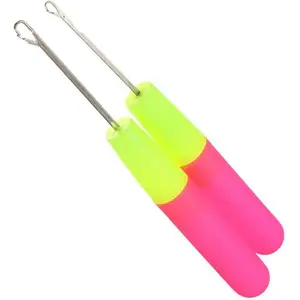 2Pcs Latch Hook Tool, Latch Hook Crochet Needle for Micro Braids, Hair Extension, Feather and Carpet