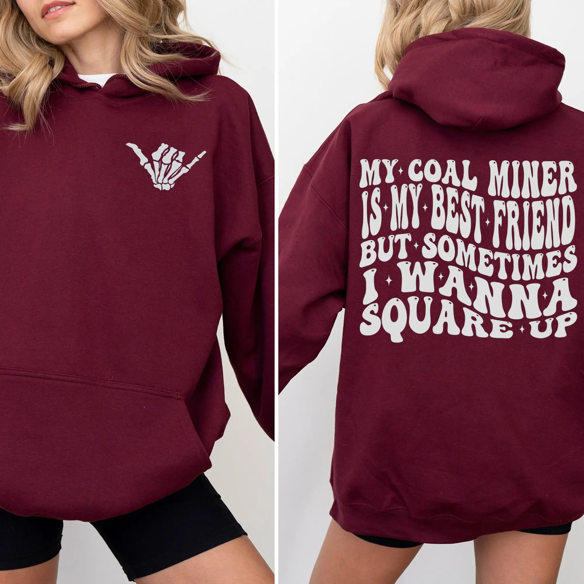 Coal Miner Girlfriend Hoodie, Blue Collar Girlfriend Gift, Coal Mining Lover Sweatshirt