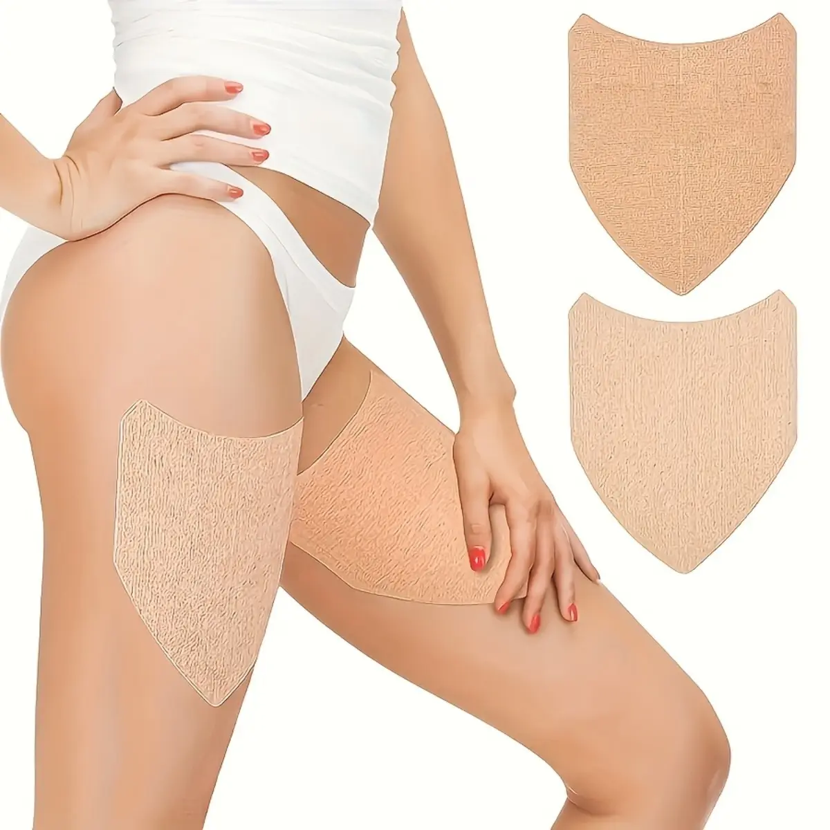 Anti-Friction Thigh Patches Unisex Invisible Compressive Protective Gear Seamless Fit for Inner and Outer Thigh Support Sports