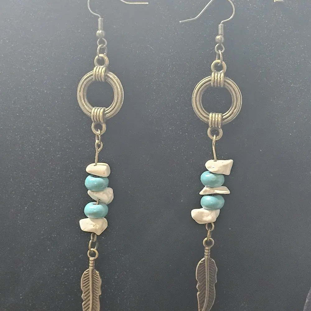 Circle of Life Jewelry with White and Green Turquoise Stones