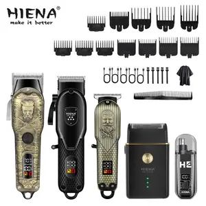5-piece rechargeable professional hair clipper suit, men's trimmer set, including combs and accessories, suitable for families and barbershops, ideal Father's Day gift, retro beard style.