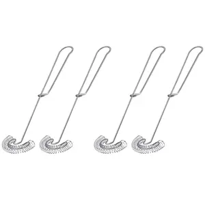 4 Pieces Whisk Egg Small Whisk Whipper Stainless Steel Egg Whisk Flat Spring Coil Whisk Egg Frother, Milk and Egg Beater