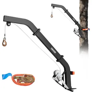 VEVOR Deer Hoist with Winch and Gambrel, Heavy-Duty Game Hoist Kit with 360-Degree Swivel Adjustable Height for Hunting Skinning and CleaningVEVOR Super Brand Day