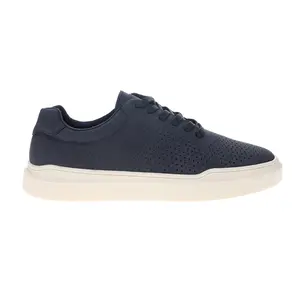Rush by Gordon Rush Mens Perforated Lace Up Sneakers Shoes Casual - Blue