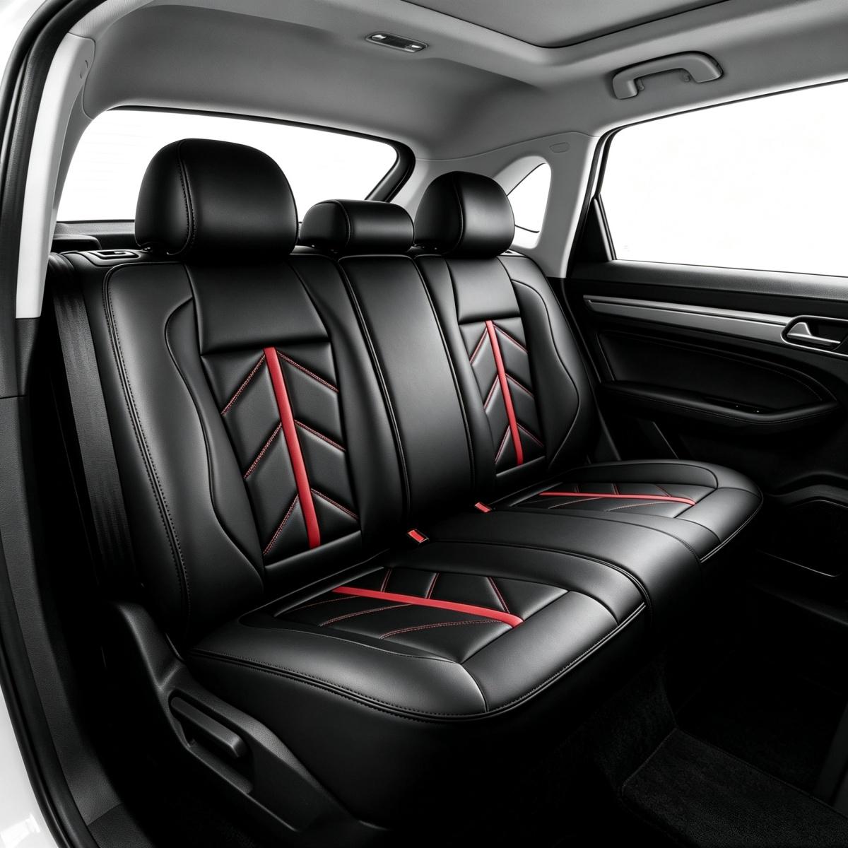 For Dodge Dart 2013-2016/ Nitro 2010-2020 Car Seat Covers, Premium 3D PU Leather 5 Seat Covers Full Set with Storage Pockets, Waterproof Breathable Non-Slip Car Front Rear Seat Cushion Protector Mats, Rear Split Fit 40/60 40/20/40 50/50 ﻿ ﻿