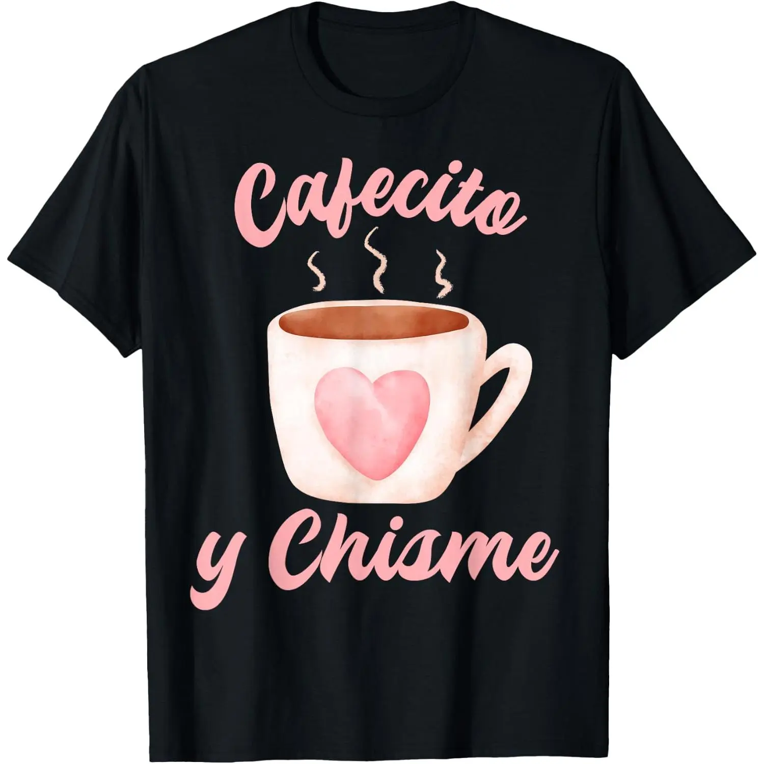 Women's Cafecito y Chisme Graphic T-Shirt, Casual Everyday Womenswear Top