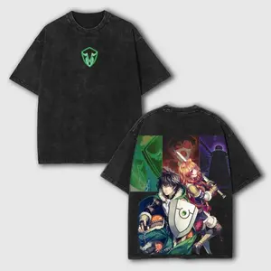 Rising of the Shield Hero T-Shirt Naofumi Iwatani Anime Tee Crewneck Shortsleeve Vintage t-shirt Casual Anime Manga Menswear Streetwear men Oversized Seamless
