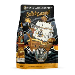 Bones Coffee Company | Salted Caramel Flavored Coffee 12oz Medium Roast Arabica Bones Coffee Company | Salted Caramel Flavored Coffee 12oz Medium Roast Arabica