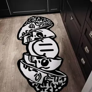 Modern Irregular Mask Pattern Carpet, Contemporary Rugs, Geometric Graphic Rug, 6 Color Options, Washable Easy Clean, Contemporary Home Decor for Living Room Bedroom, Unique Rugs, Modern Indoor Rug