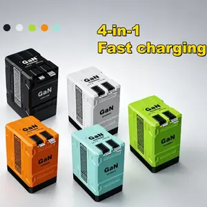 W&O GaN Quick Charger Set with Retractable Cable - Dual Ports Fast Charger for Gift- Campus Approved & Battery Health Protection - Perfect for Students, Dads, & Travelers - Cellphone Charging