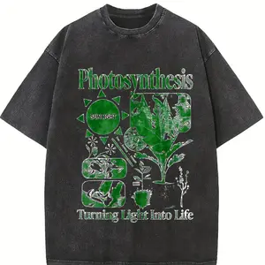 Photosynthesis Vintage T-Shirt, Retro Botanical 90s Y2K Science Graphic Tee, Plant Biology Wildflower Garden Shirt, Eco Nature Lover Gift