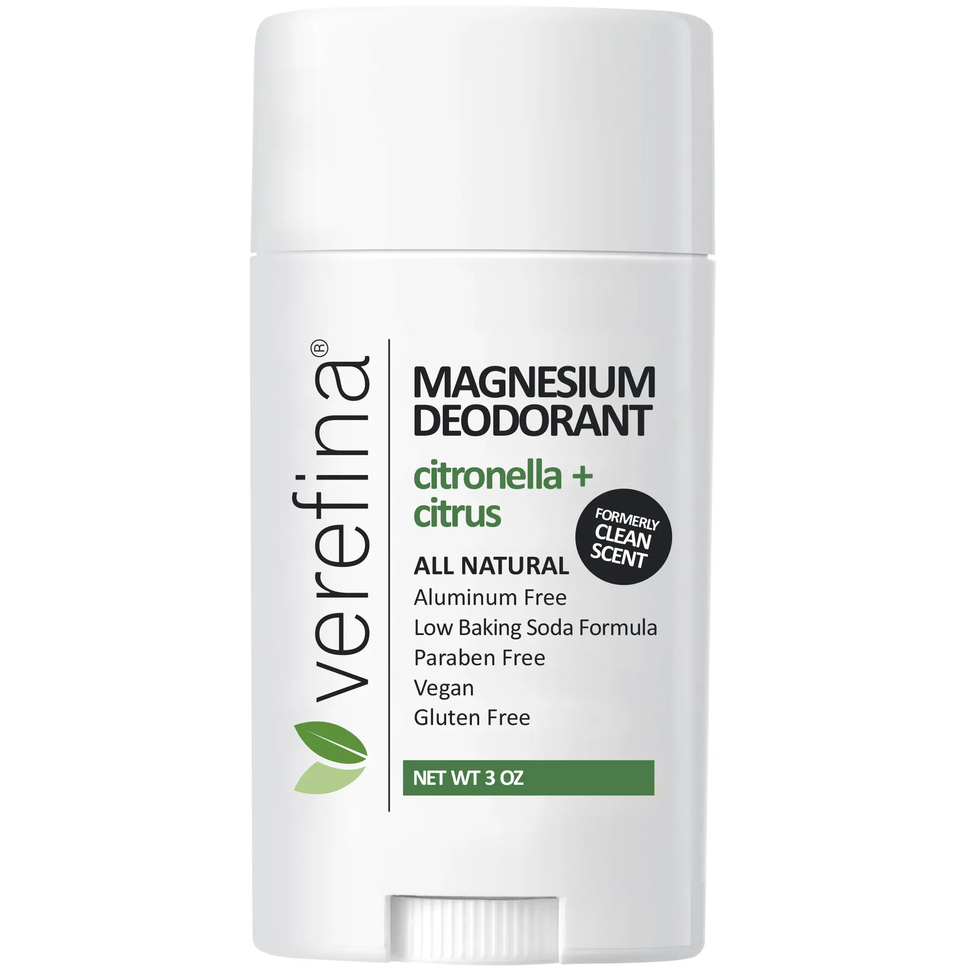 Citronella + Citrus  Magnesium Deodorant by Verefina — Aluminium Free, Vegan, for Sensitive Skin with Shea, Cocoa Butter and Coconut Oil Body Care Smooth