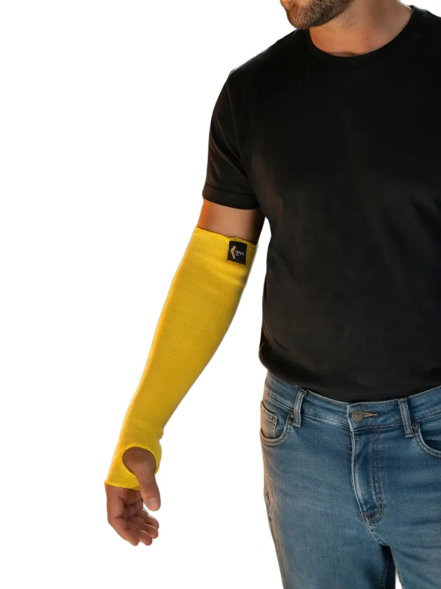 Cut/Scratch/Heat/Slash Resistant Arm Sleeves-18"(Made with 100% DuPont Kevlar)