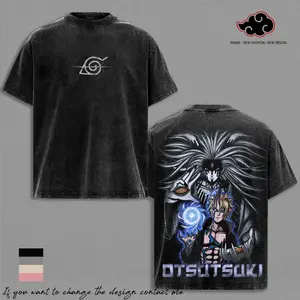 Boruto Uzumaki Otsutsuki Anime T-Shirt Vintage Acid Wash Oversized Graphic Tee Streetwear Karma Seal Gift