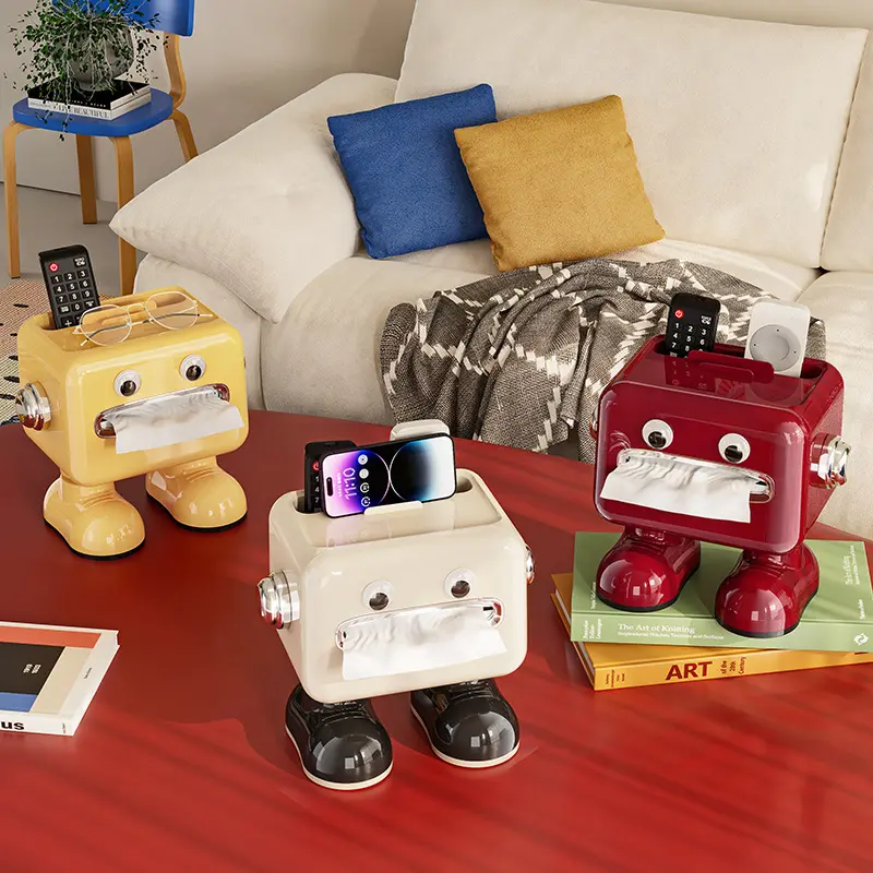 Cartoon Creative Tissue Box & Remote Control Storage Organizer
