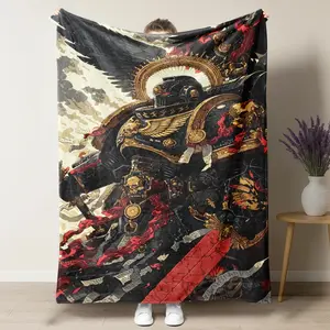 Warhammer 40K Dark Angels Space Marine Throw Blanket - Dark Imperium Art Soft Fleece Couch & Bed Decor for Gaming Room & Sci-Fi Enthusiasts - Perfect Birthday Gift for Him, Father's Day & Gamer Merch - Modern Aesthetic Style