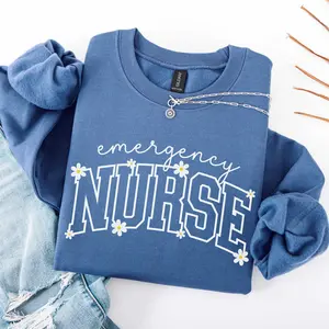 Emergency Nurse Sweatshirt T-Shirt, Daisy Nurse Shirt, Emergency Department Sweater, Emergency Room Nurse Crewneck, RN Nurse Gift, Registered Nurse
