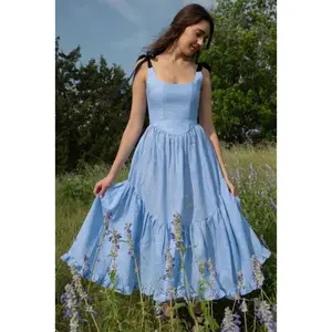 Women's Summer Long Cami Dresses Sleeveless U Neck Solid Color/Floral/Plaid Dresses