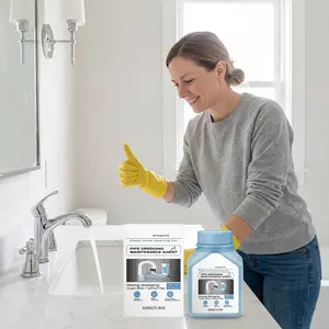 Pipe Cleaner, Kitchen Grease Remover, Bathroom Hair Clog Protector, Odor Eliminator, Home Cleaning Agent, Essential Household Item, Drain Opener