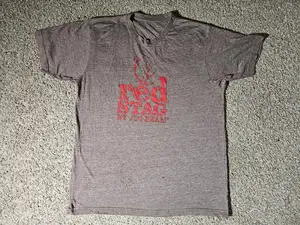 Jim Beam Red Stag Bourbon TShirt Mens Holes SEE MEASUREMENTS