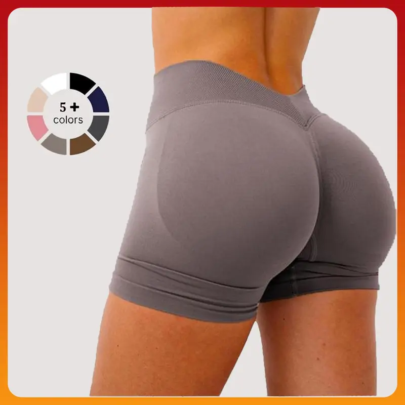 [SIZE UP 1] DENFY LJ V-Back Scrunched Shorts for Women Gymwear Yoga Pants for Fitness Gym  Womenswear Bottom Basic Minimalist #BackToSchool