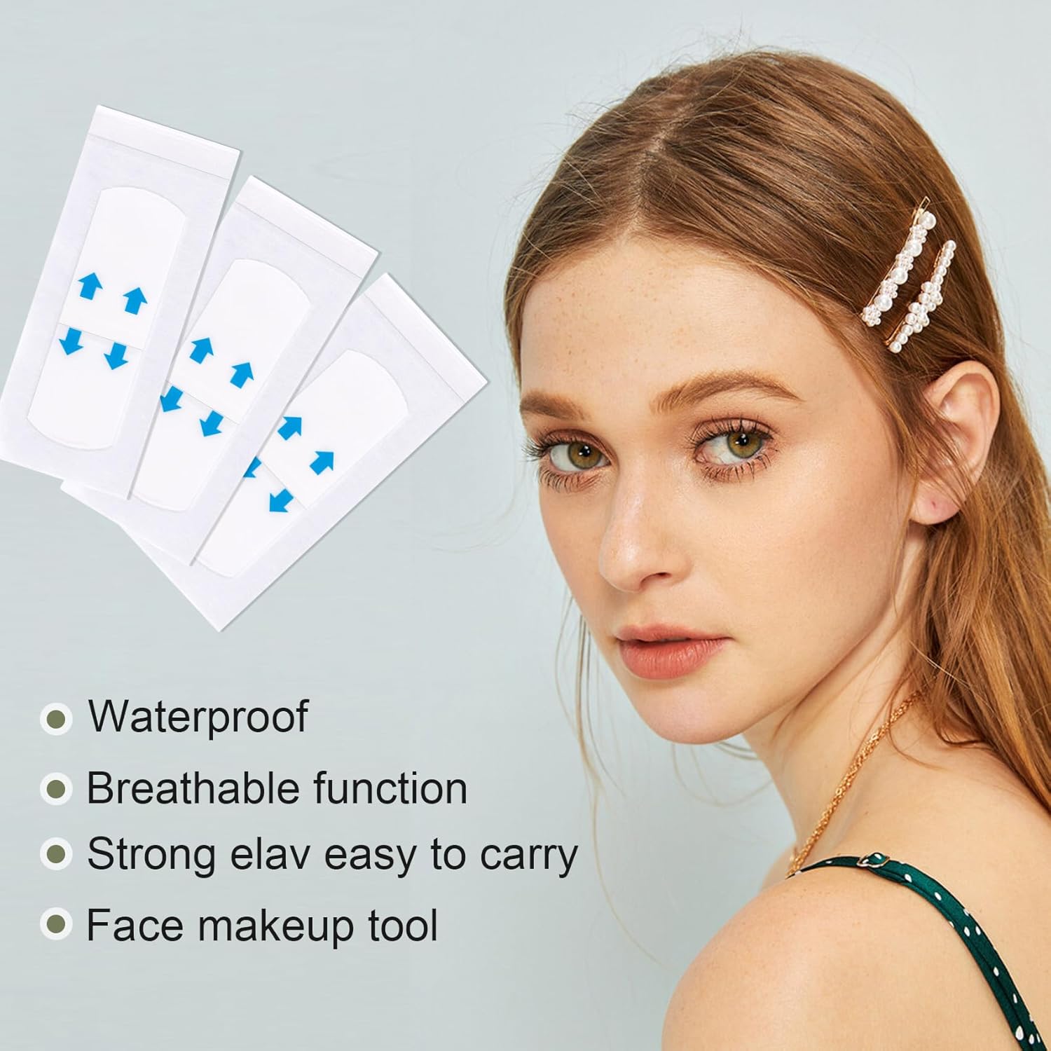 132PCS Invisible Face Improving Tape, Breathable Hypoallergenic Face Tape Improving, Waterproof Quick Sticker Face Tapes for Double Chin, Sagging Skin, Wrinkles
