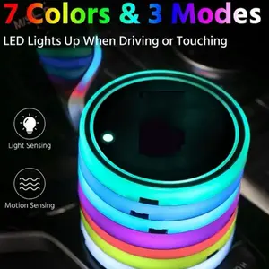 LED Cup Coaster - Light & Motion Sensing Tableware with 7 Colors for Enhanced Lighting and Easy Access
