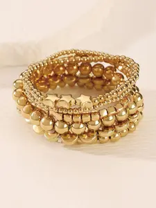 Star & Round & Geometric Shaped Beaded Bracelet Set, Stackable Bracelet, Fashionable Elastic String Bracelet for Women & Girls, Casual Trendy Accessories for Party, Daily Clothing Decor