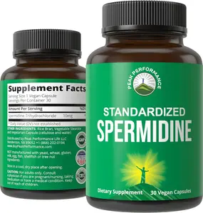 Spermidine Supplement Ultra High Strength Standardized to 99% Spermidine Trihydrochloride. More Potent Than Wheat Germ Extract. Vegan Capsules for Healthy Aging, Longevity. USA Tested Supplements