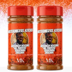 MisterMezss Kitchen Bossingly Bossing All-Purpose Seasoning Original 2 Bottles  Bundle Savory Smoky Herby Blend 3 oz Each Flavor Spice No MSG Sugar High Sodium