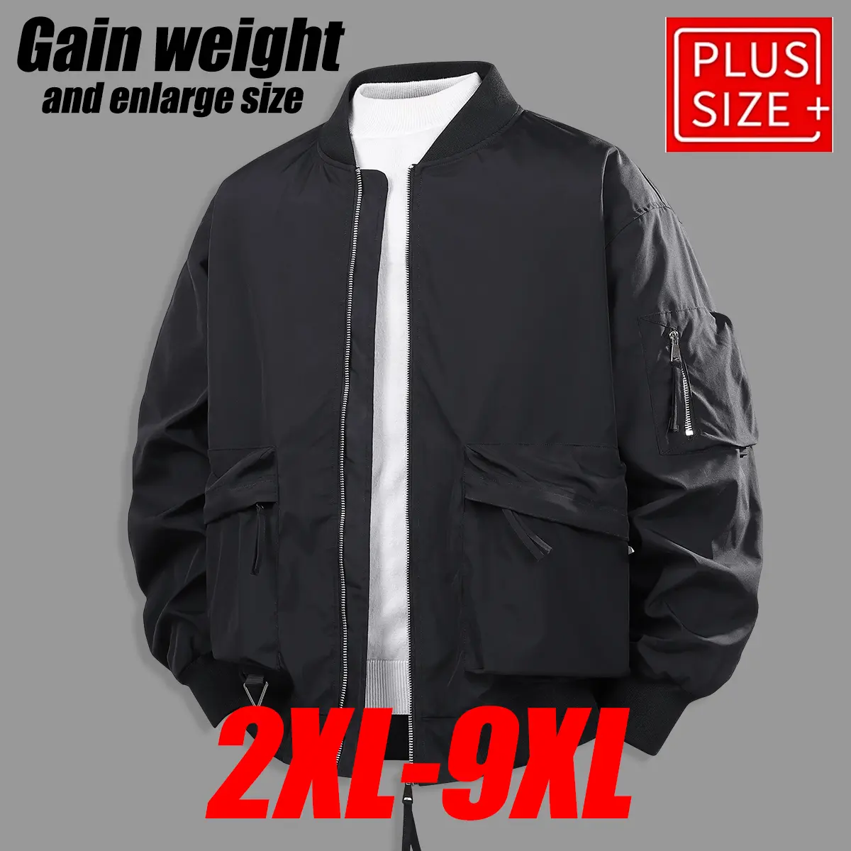Men’s cargo jacket, outdoor windproof outerwear with pockets, casual commuter versatile top, men’s tops, menswear, plus-size menswear