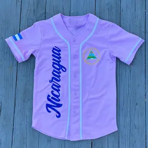 Collection  Nicaragua Baseball Jersey, Inspired 3D Unisex Jerseys, Size S-5XL