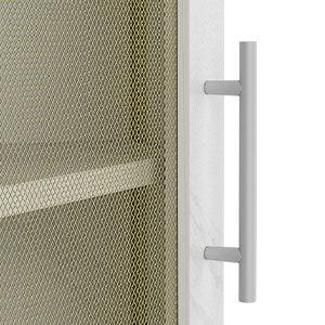 GARVEE Wine Bar Cabinet: Stylish MDF with Iron Legs, Ample Storage, Removable Racks, and Convenient Drawer for Easy Assembly and Organization of Your Wine Collection.