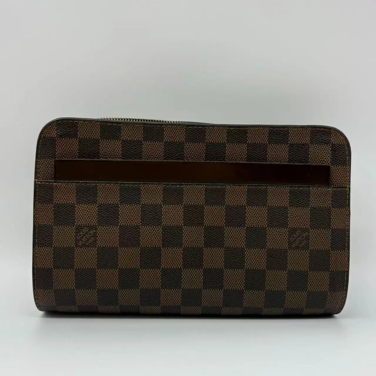 Pre-owned Louis Vuitton patent leather Shoulder bags Damier Ebene Pochette Saint‑Louis Clutch #2541281737195344