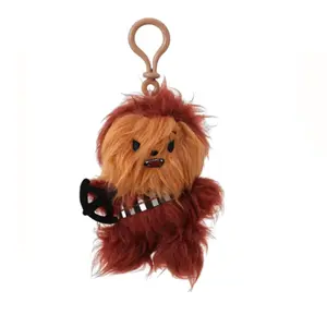 MINISO Star Wars Chewbacca Plush Keychain, Soft Brown Wookiee Stuffed Pendant for Bag Backpack, Cute Chewie Keyring Gift for Fans Kids Birthday