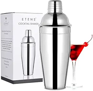 Etens Bar Cocktail Shaker, 24 oz Martini Shaker Drink Mixer with Built-In Strainer for Bartending – Stainless Steel Bartender Shakers for Mixed Drinks Margarita Alcohol Liquor Barware Tools