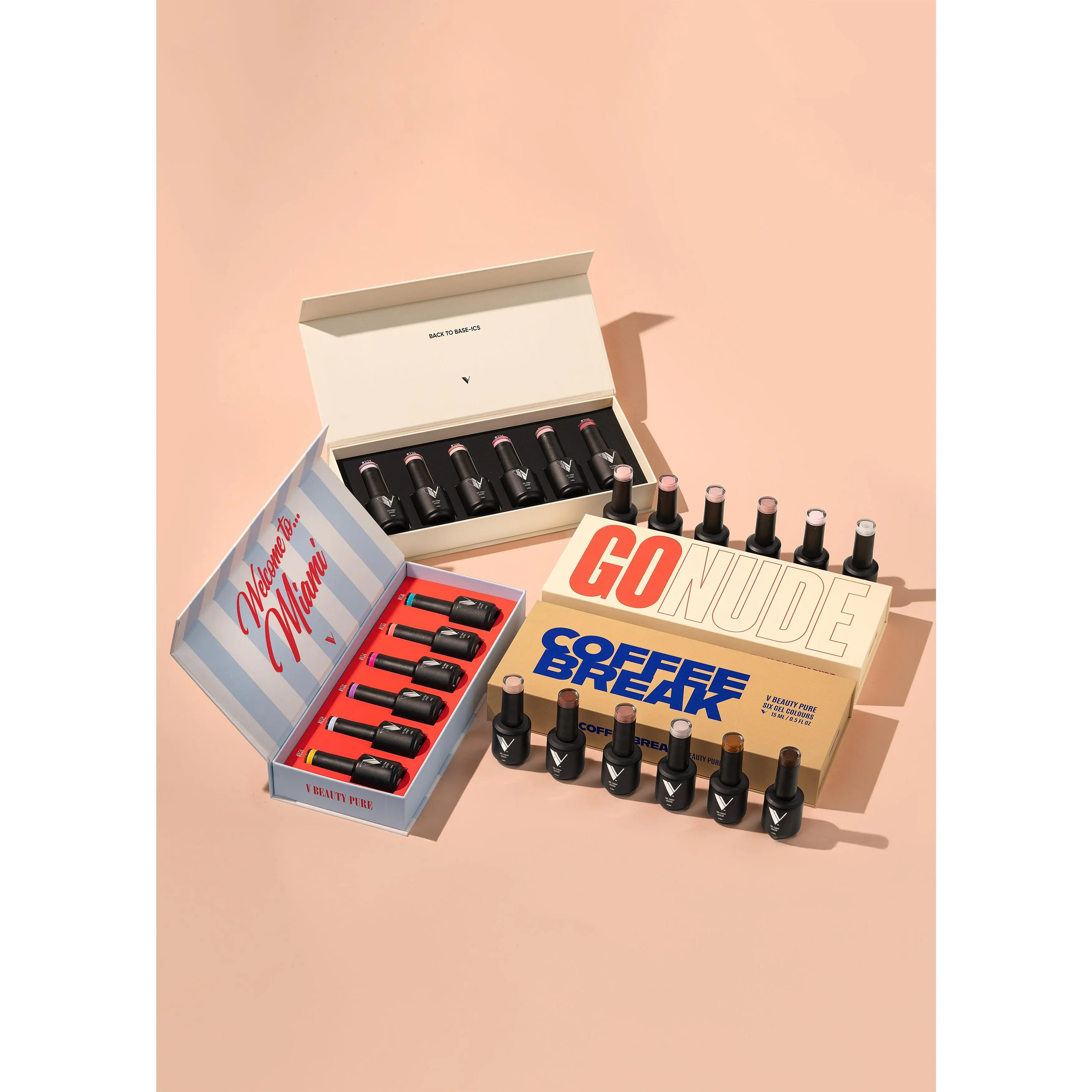 V Beauty Pure Gel Polish Hot Bundles Set | Soak Off UV LED Long Lasting Salon Quality Nail Color