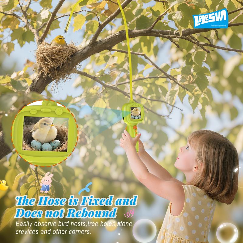 2026 Upgraded Kids Endoscope Camera with Storage Bag – LELESUN Borescope Snake Camera with 2.4" HD IPS Screen, 8 LED Lights, IP67 Waterproof STEM Toy for Science Exploration, Gift for Boys Girls Age 4–10