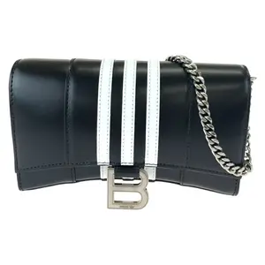 Pre-owned Balenciaga Other Shoulder Bags Hourglass Wallet On Chain Leather Chain Wallet