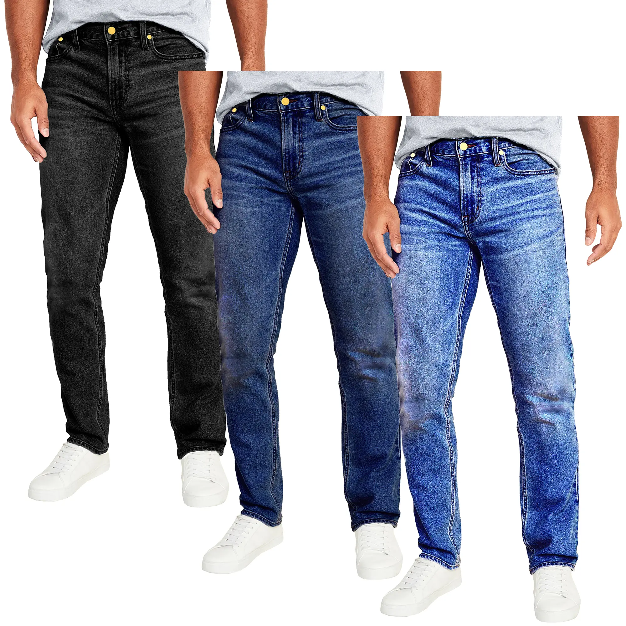 Black-Dark Blue-Medium Blue