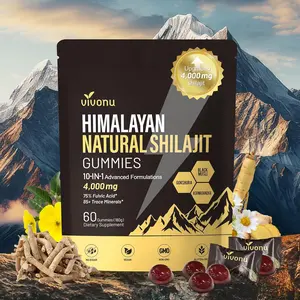 Himalayan Shilajit Gummies for Men and Women 4000mg High Potency 10 in 1 Formula with Ashwagandha and 75 Percent Fulvic Acid Rich in 85 Trace Minerals Daily Energy Immune Booster Longevity and Vitality Vegan Formula
